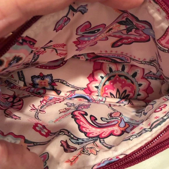 Vera Bradley Quilted Cosmetic Bag in Deep Pink - Picture 2 of 8